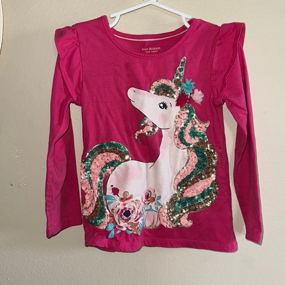 Girls sequence unicorn shirt